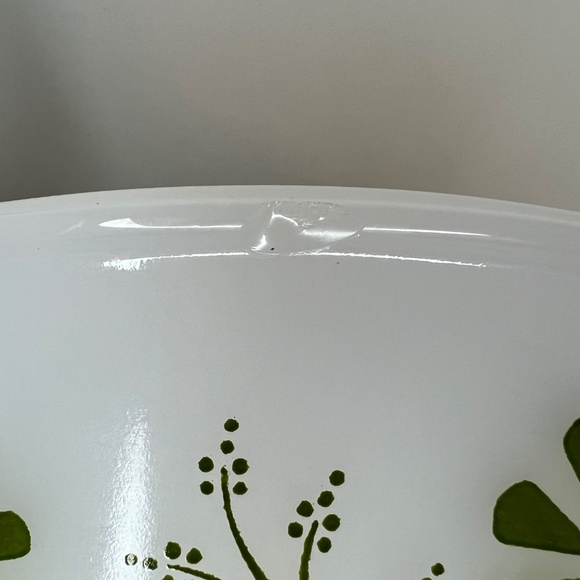 Vintage Jeannette Glasbake White Green Daisy 1 ½ Qt Casserole Dish #J2600 USA - Picture 16 of 16